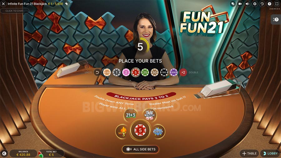 Infinite Fun Fun 21 Blackjack